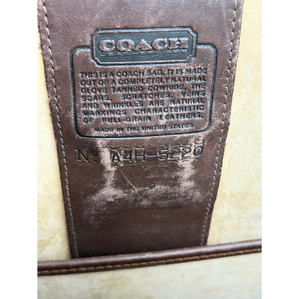 Coach gladstone Briefcase Mens OS Brown Leather Vintage Brass Lock USA 5220 - Picture 7 of 11